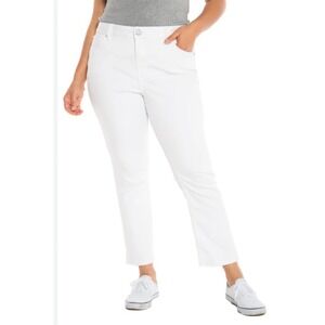 NWTD DIY Slink 16 Boyfriend Clare High Waist Curvy White Jeans #128208